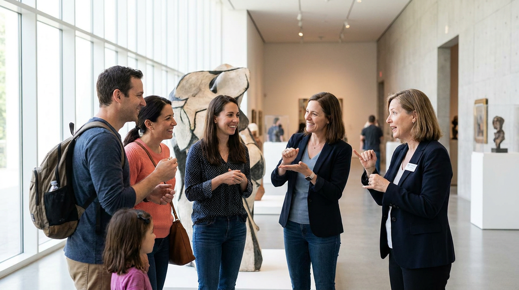 Musei inclusivi — Modulo 4: Accoglienza e assistenza ai visitatori con disabilità uditiva